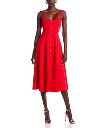 Aqua X Liat Baruch Button Front Midi Dress - 100% Exclusive In Red