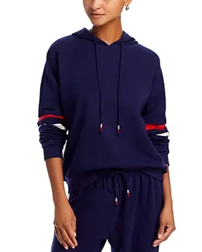 Aqua X Venus Williams Stripe Sleeve Hoodie - Exclusive In Navy