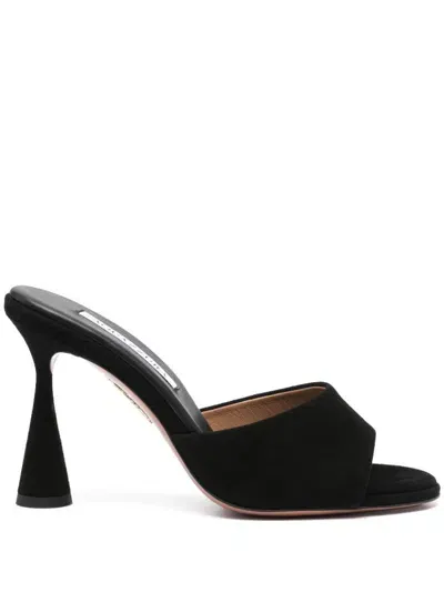 Aquazzura 95mm Max Mules In Black