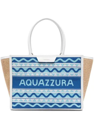 Aquazzura Aqz Tote Bag In Blue