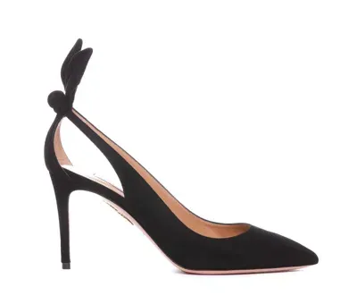 Aquazzura Suede Pumps In Black