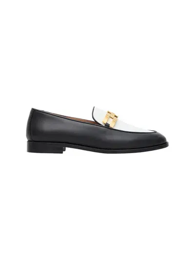 Aquazzura Brandi Moccasin Loafers In Black/white