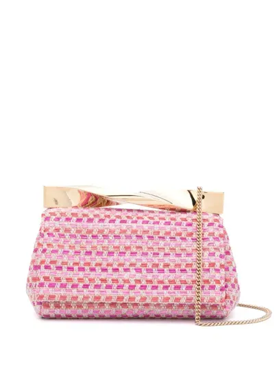 Aquazzura Mini Twist Clutch Bag In Pink