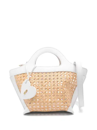 Aquazzura Small Riviera Tote Bag In White