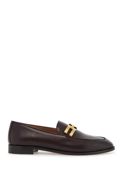 Aquazzura Smooth Leather Brandi Loafers In In Purple