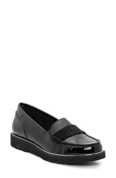 Ara Daffodil Moc Toe Loafer In Black