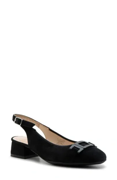 Ara Gallant Sling 2.0 Pump In Black Suede