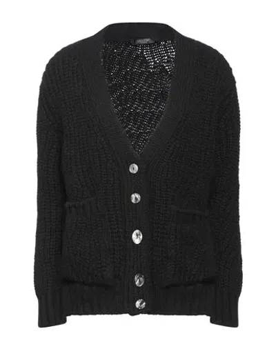 Aragona Woman Cardigan Black Size 8 Cashmere