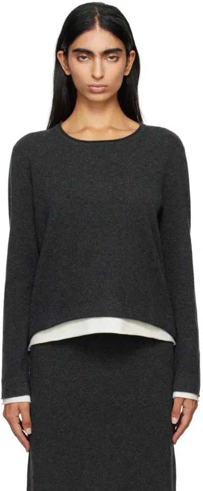 Arch4 Gray Finley Sweater In Charcoal