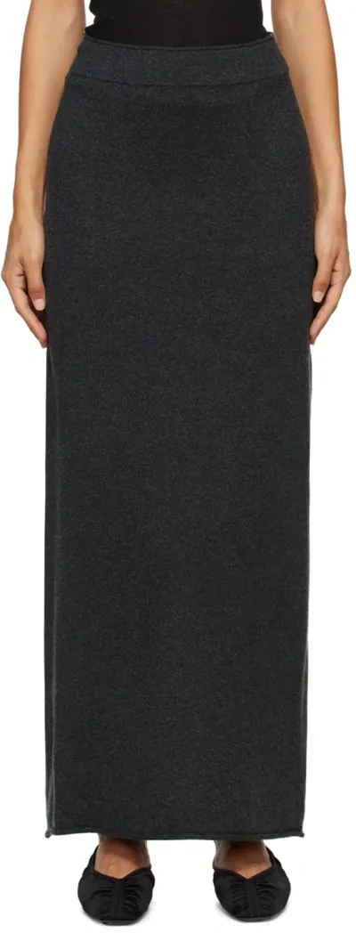 Arch4 Gray Parker Maxi Skirt In Charcoal