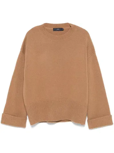 Arch4 Cornwall Ribbed Cashmere Sweater In Brown