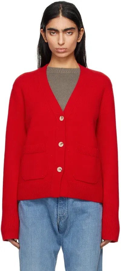 Arch4 Red Janelle Cardigan In Postbox Red