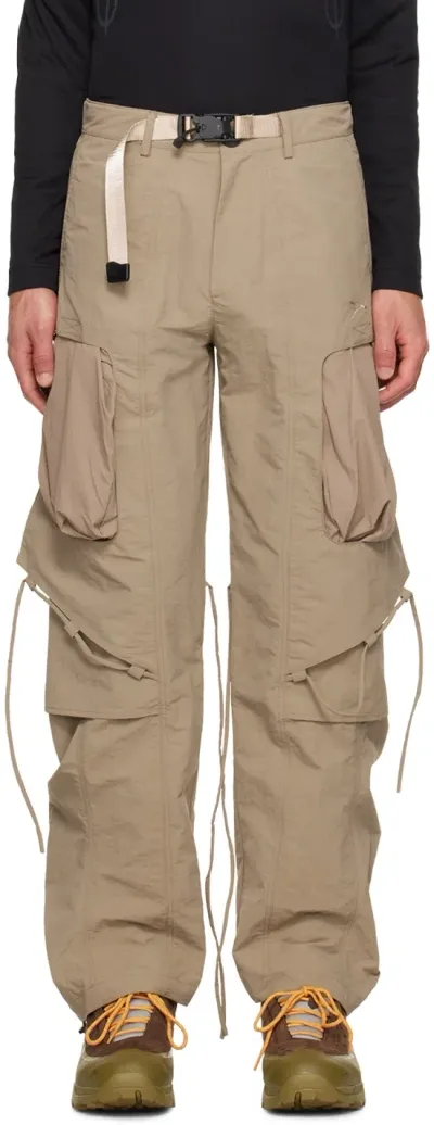 Archival Reinvent Beige Worker Pants In Brown