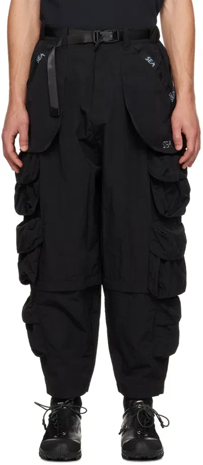 Archival Reinvent Black Wind And Sea Edition Multi Bag Cargo Pants