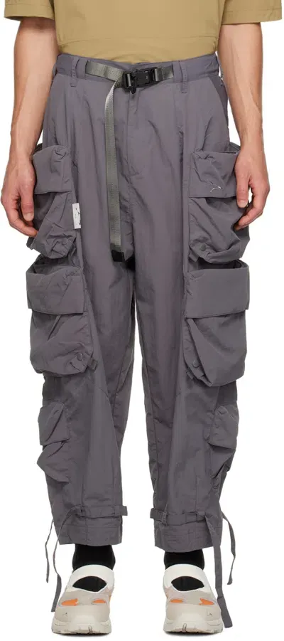 Archival Reinvent Gray 3d Pocket Cargo Pants In Grey