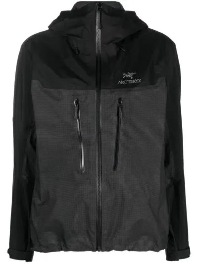 Arc'teryx Alpha Logo-embroidered Jacket In Black