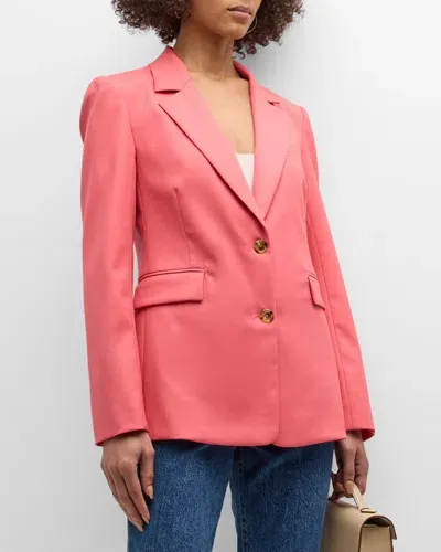 Argent Two-button Seasonless Wool Blazer In Salmon