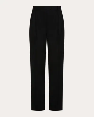 Argent Cropped Kick-flare Seasonless Wool Trousers In Black