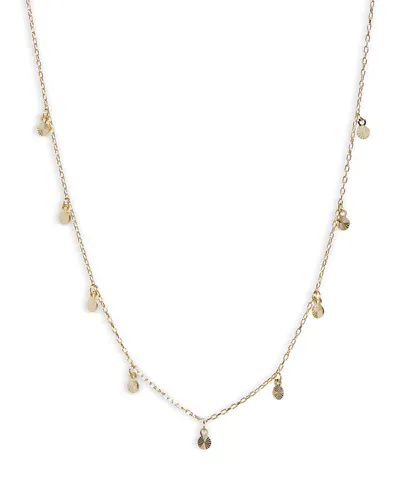 Argento Vivo Disc Charm Necklace In 18k Gold Plated Sterling Silver, 15-17