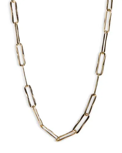 Argento Vivo Hammered Clip Chain Necklace In 18k Gold Plated Sterling Silver, 15