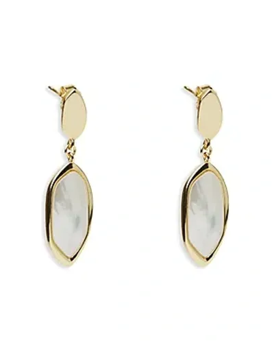 Argento Vivo Mother Of Pearl Stud Drop Earrings In White