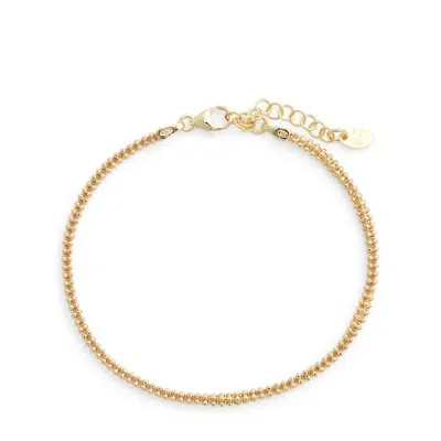 Argento Vivo Sterling Silver Ball Chain Bracelet In Gold