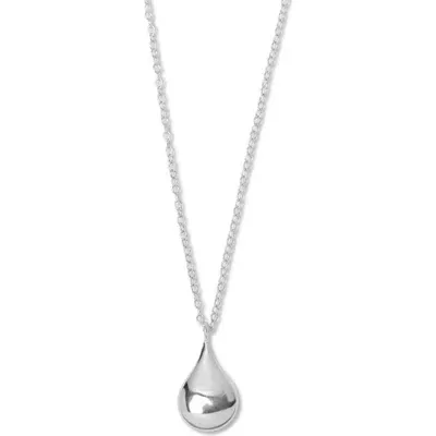 Argento Vivo Sterling Silver Bold Teardrop Pendant Necklace In Metallic