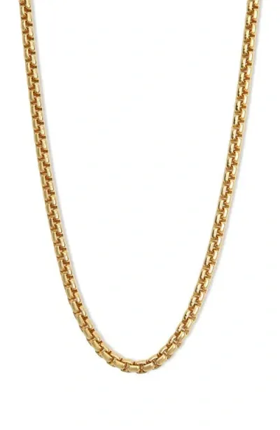 Argento Vivo Sterling Silver Box Chain Necklace In Gold