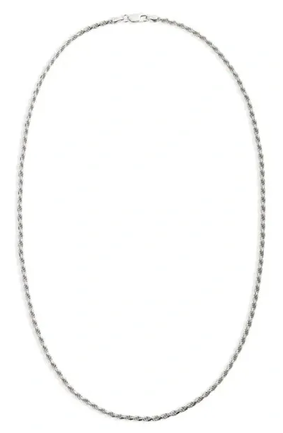 Argento Vivo Sterling Silver Rope Chain Necklace In Silver