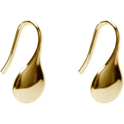 Argento Vivo Sterling Silver Small Teardrop Earrings In Gold