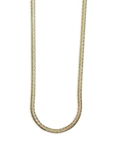 Argento Vivo Textured Snake Chain Collar Necklace, 15.5-17.5 In Gold