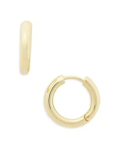 Argento Vivo Tube Sterling Silver & 18k Gold Plated Sterling Silver Hoop Earrings, 0.5 Diameter