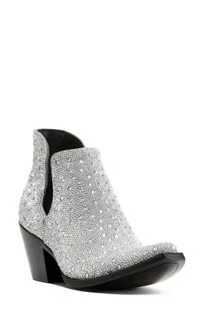 Ariat Dixon Glitz Western Boot In Silver Sparkle