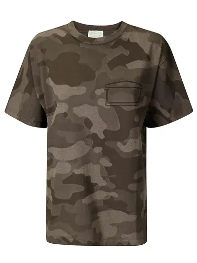 Aries Aged Camo Ss Tee In Green