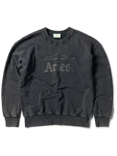 Aries Ancient Column Sweatshirt In Black