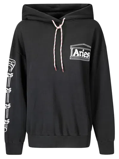 Aries Column Hoodie In 黑色