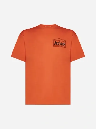 Aries Temple T-shirt In Orange