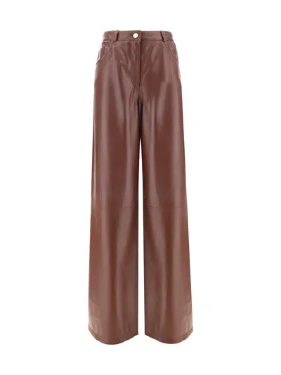 Arma Leather Catania Pants In Omnib Red