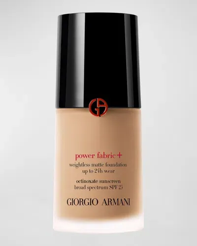 Armani Collezioni Power Fabric+ Matte Foundation With Broad-spectrum Spf 25 In . (medium To Tan With Neutral Undertones