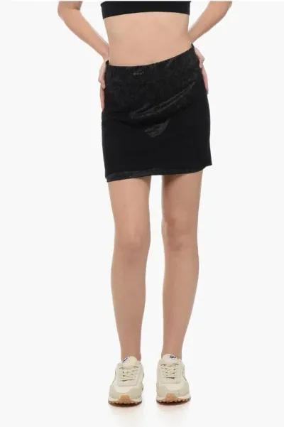 Armani Collezioni Ea7 Double-layered Miniskirt With Python Motif