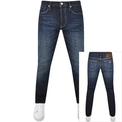 Armani Collezioni Emporio Armani J75 Slim Mid Wash Jeans Blue