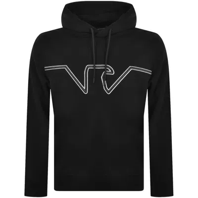 Armani Collezioni Emporio Armani Logo Hoodie Black