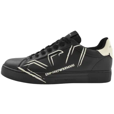 Armani Collezioni Emporio Armani Logo Trainers Black