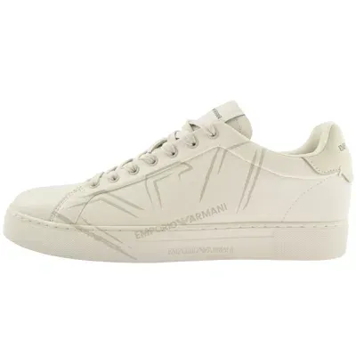 Armani Collezioni Emporio Armani Logo Trainers Off White