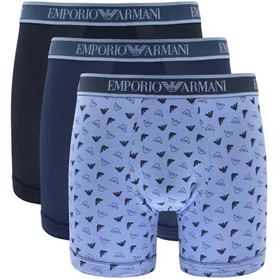 Armani Collezioni Emporio Armani Underwear 3 Pack Boxers Blue