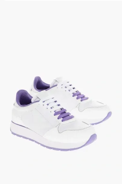 Armani Collezioni Emporio Low-top Sneakers With Contrasting Bands In White