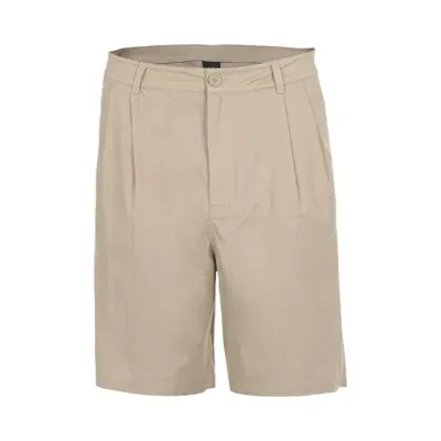 Armani Exchange Bermuda Shorts In Stretch Gabardine In Beige