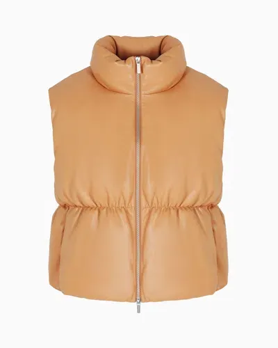 Armani Exchange Asv Padded Vest In Camel