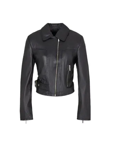 Armani Exchange Black Leather Jacket