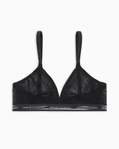 Armani Exchange Bralette Bra In Black